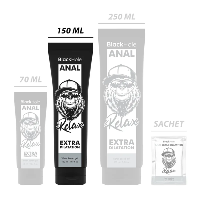 BLACK HOLE - GEL BASE DILATAÇÃO ANAL 150 ML