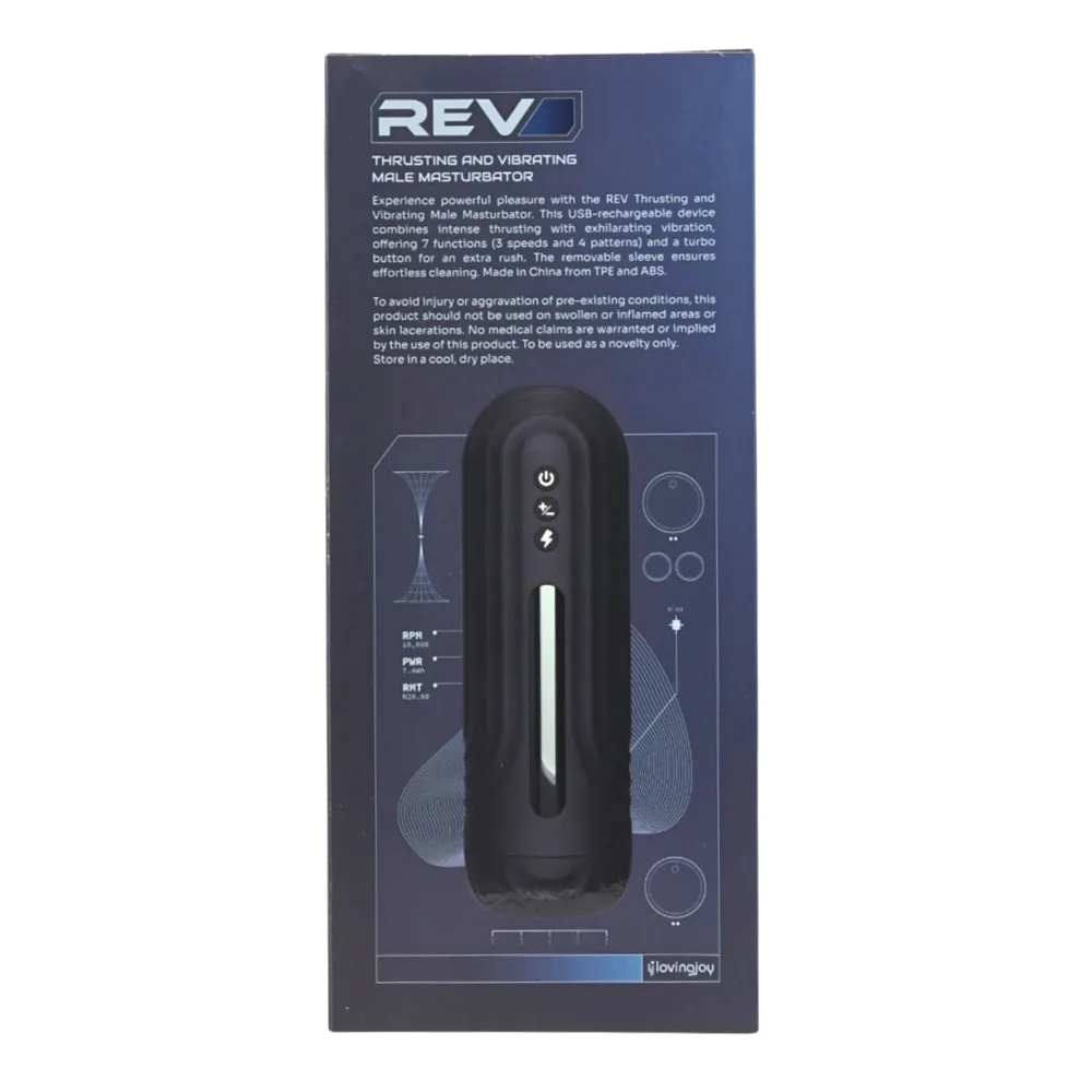 Rev Thrusting and Vibrating Male Masturbator