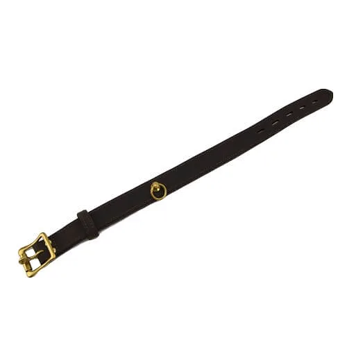 BOUND Choker com Argola O em Pele Nubuck