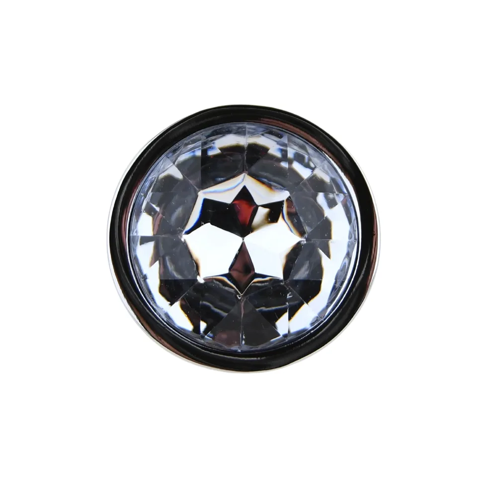 Toosh Plug Anal de Metal Prateado Pequeno Pedra Transparente