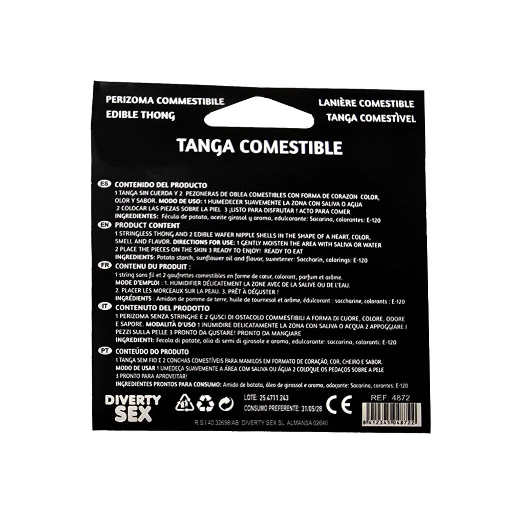 Edible Wafer Thong for Men Vanilla Flavour