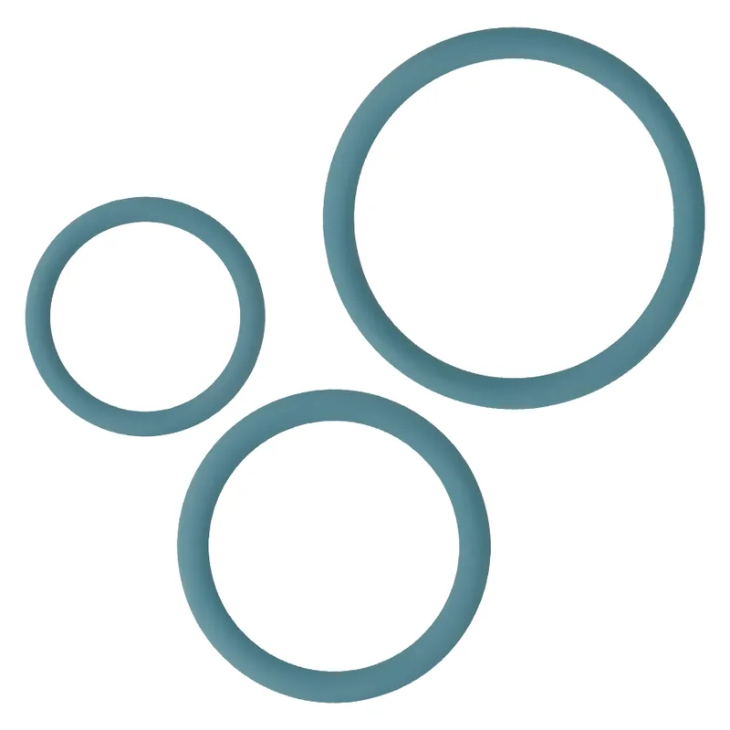 Ohmama - Conjunto de 3 Anéis para Pénis e Testículos - Azul