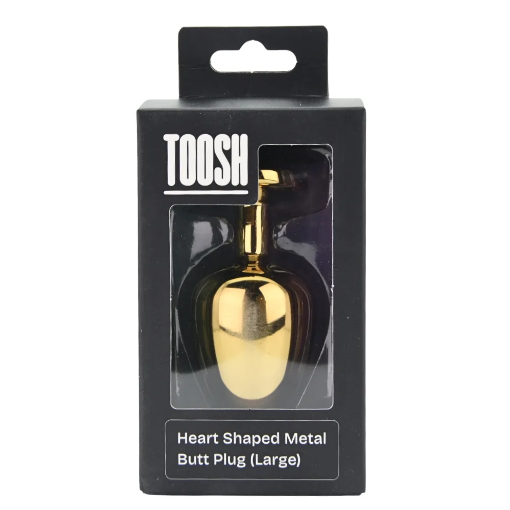 Toosh Heart Shaped Gold with Red Stone Large