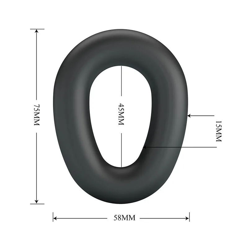 Crazy Bull - Vesper Super Soft Silicone Cock Ring Black