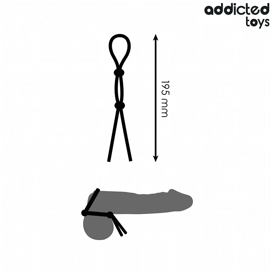ADDICTED TOYS - SILICONE ROPE FOR THE DOUBLE LOOP PENIS