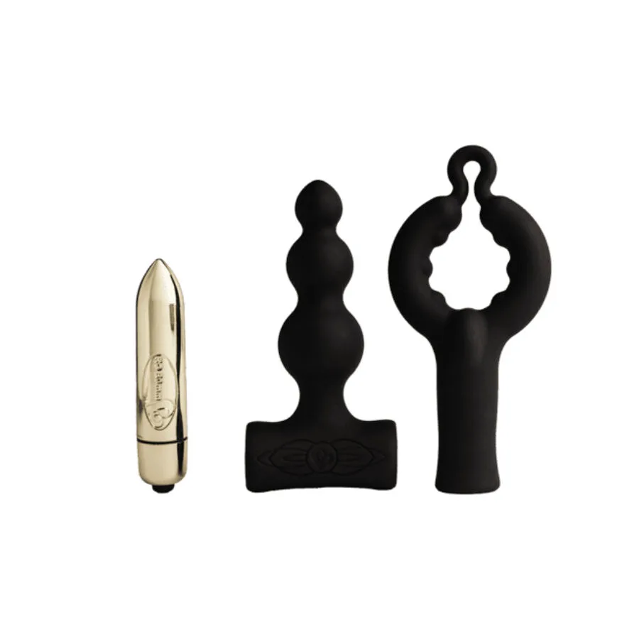 ROCKS-OFF - PETITE SENSATIONS BUBBLES PLUG ANAL VIBRADOR PRETO