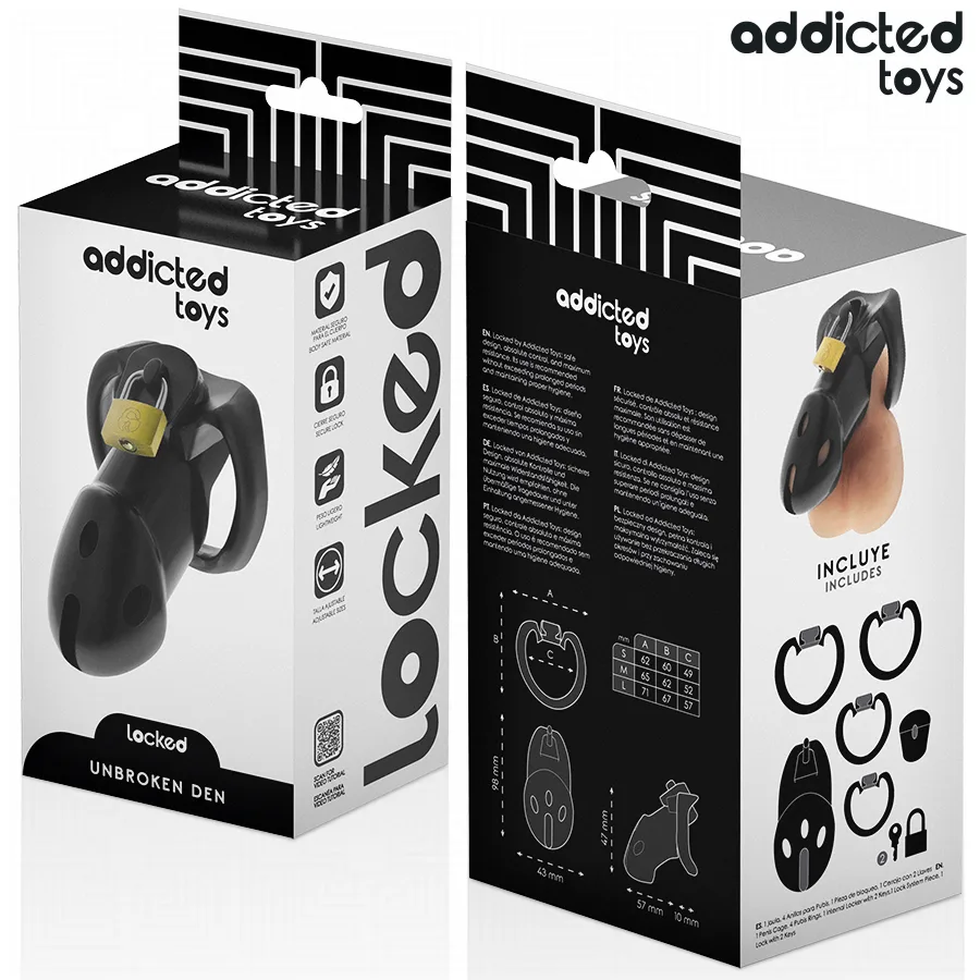 ADDICTED TOYS LOCKED - UNBROKEN DEN PENIS CAGE 9.8 CM