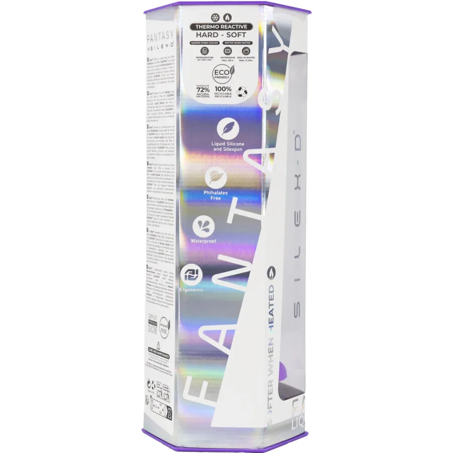 SILEXD - DREAMY DILDO FANTASY SILICONE LÍQUIDO TERMORATIVO VIOLETA 18,5 CM