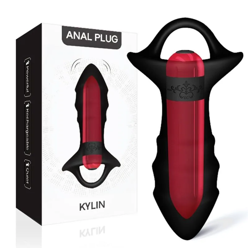 Armony - Vibrador de Dedo Kylin e Controle Remoto de Plug Anal Preto