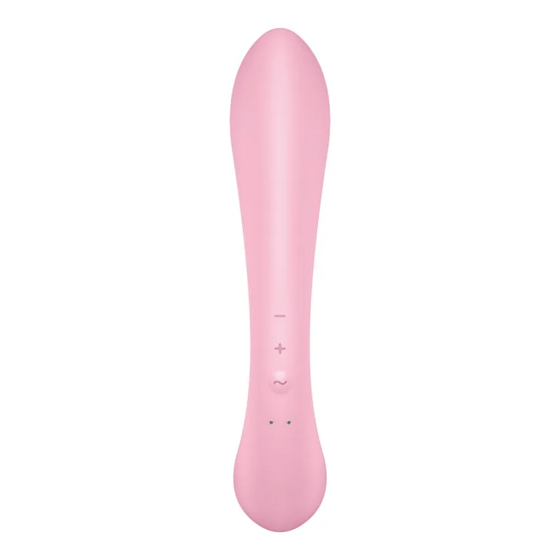 SATISFYER - VIBRAO HÍBRIDA TRIPLE OH ROSA