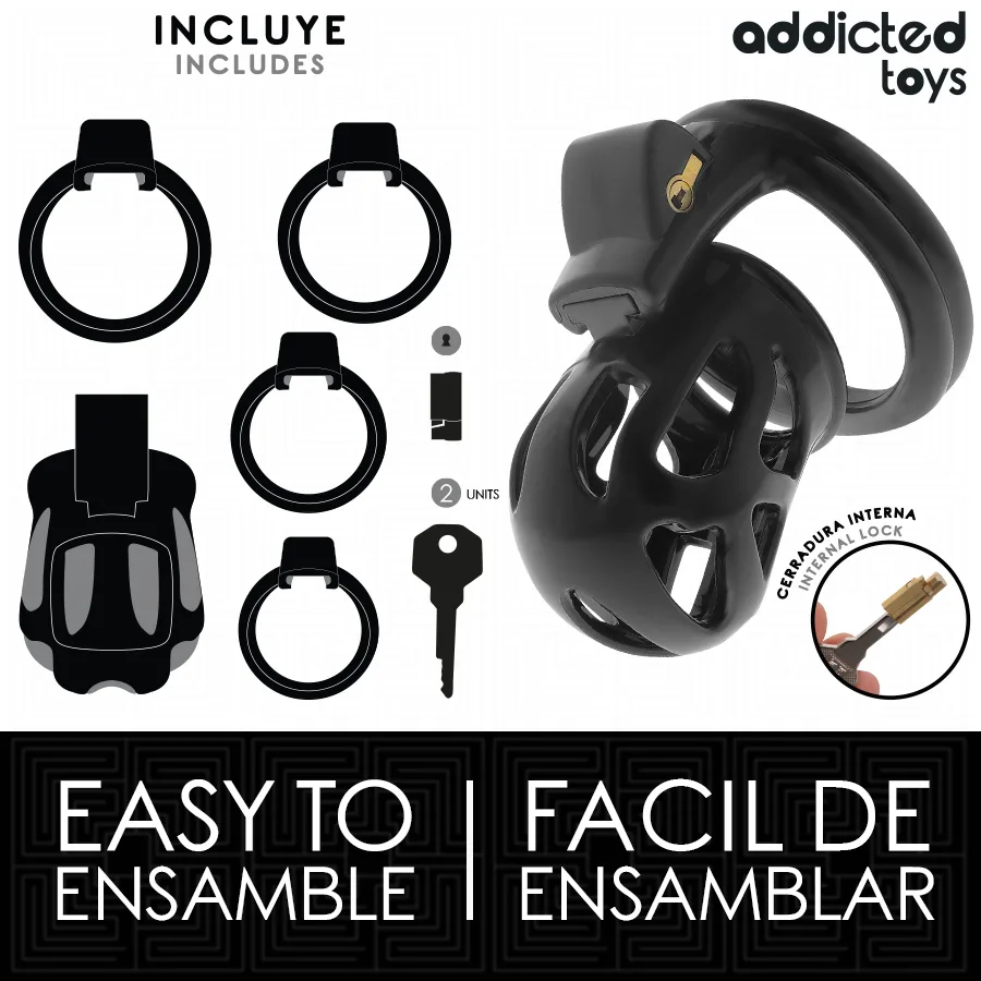 ADDICTED TOYS LOCKED - SILENT KEEP PENIS CAGE 7.5 CM