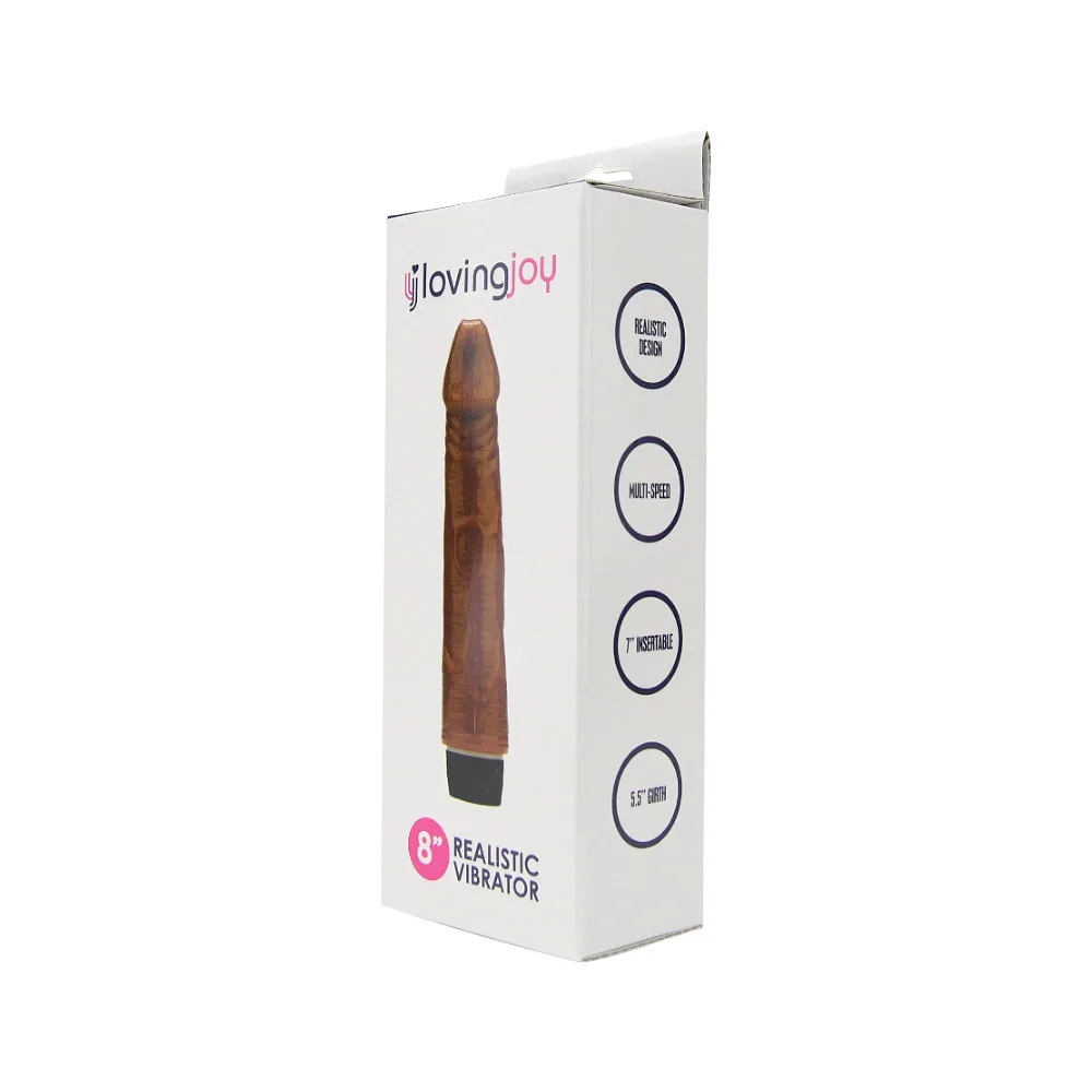 Loving Joy Vibrador Realista 8 Polegadas Castanho