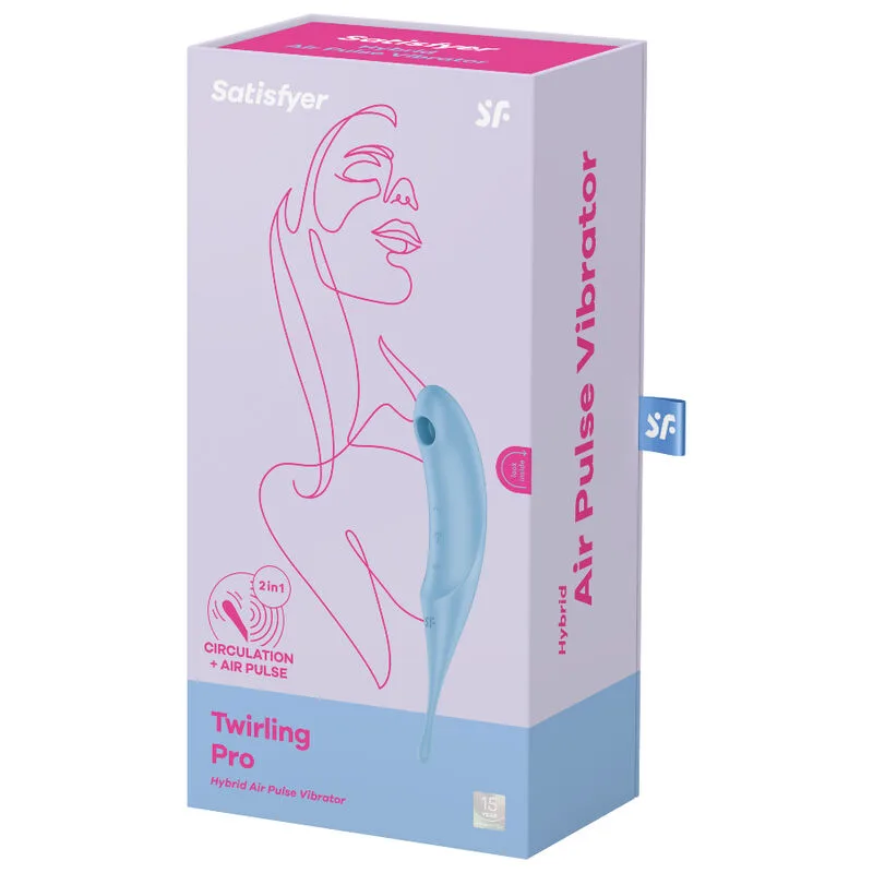 SATISFYER - TWIRLING PRO AIR PULSE STIMULATOR & VIBRATOR BLUE