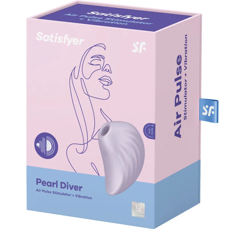 SATISFYER - ESTIMULADOR E VIBRADOR DE PULSO DE AR PEARL DIVER VIOLETA