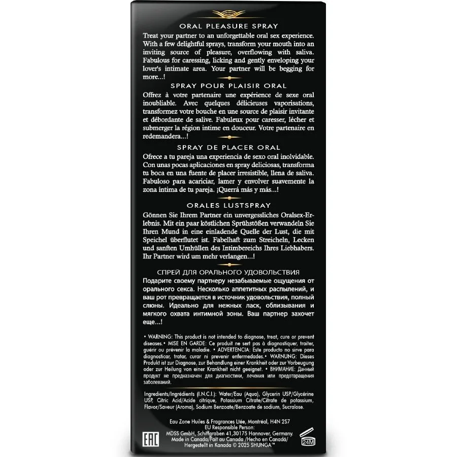 SHUNGA - SPRAY ORAL SEDUTOR DE MORANGO WAVES 20 ML