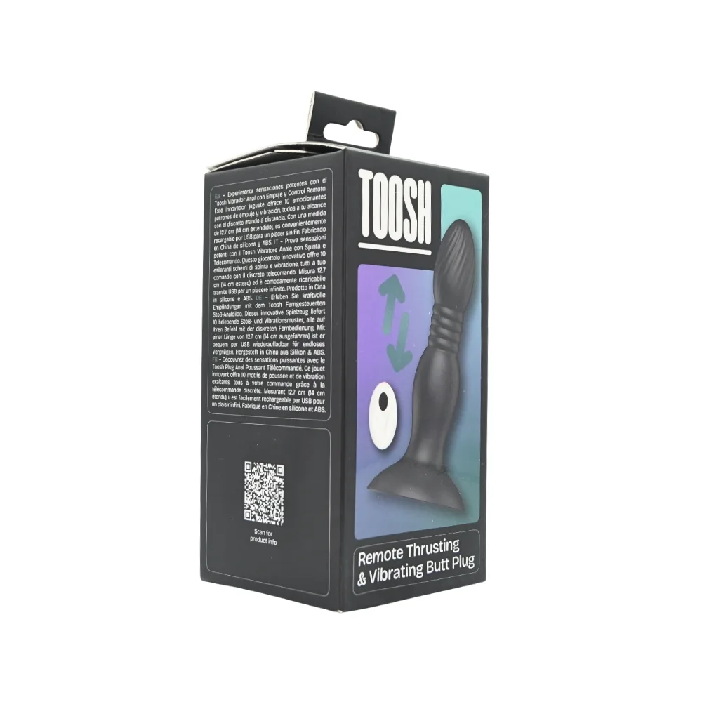Toosh Plug Anal com Movimento e Controlo Remoto