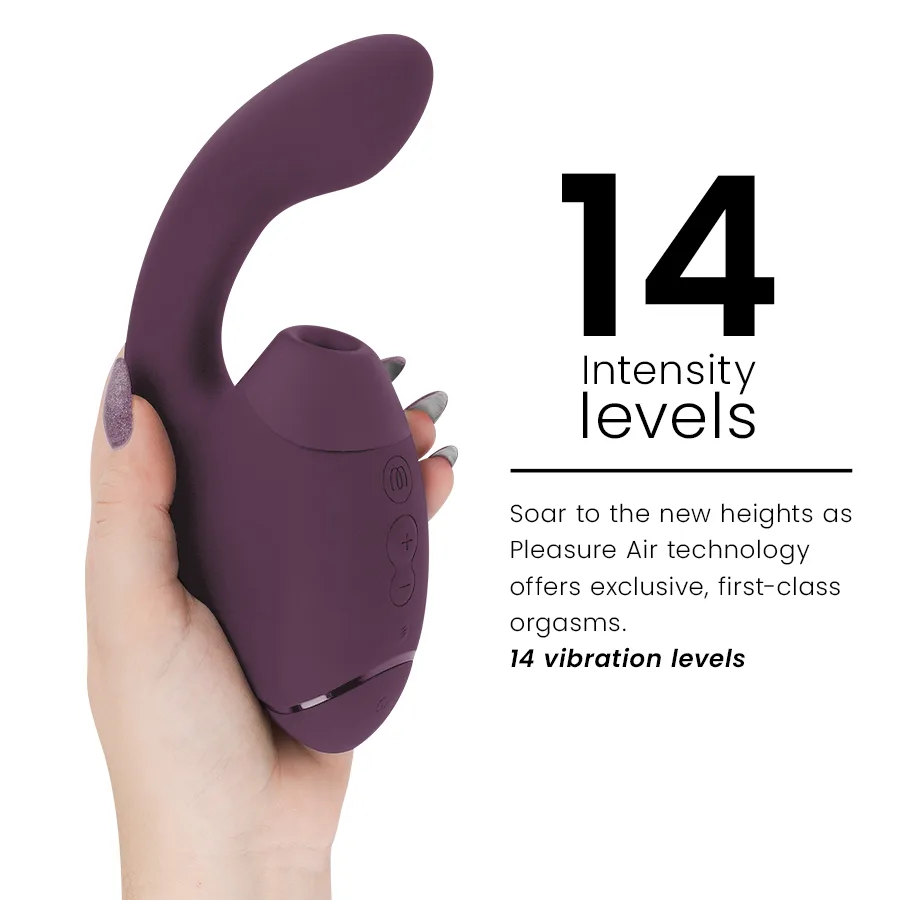 WOMANIZER - DUO NEXT Estimulador Duplo de Clitóris e Ponto G Roxo Escuro
