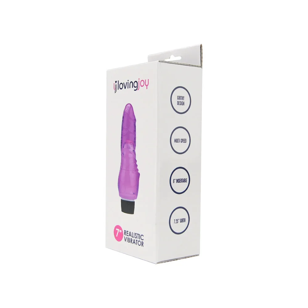 Loving Joy Vibrador Realista 7 Polegadas Roxo