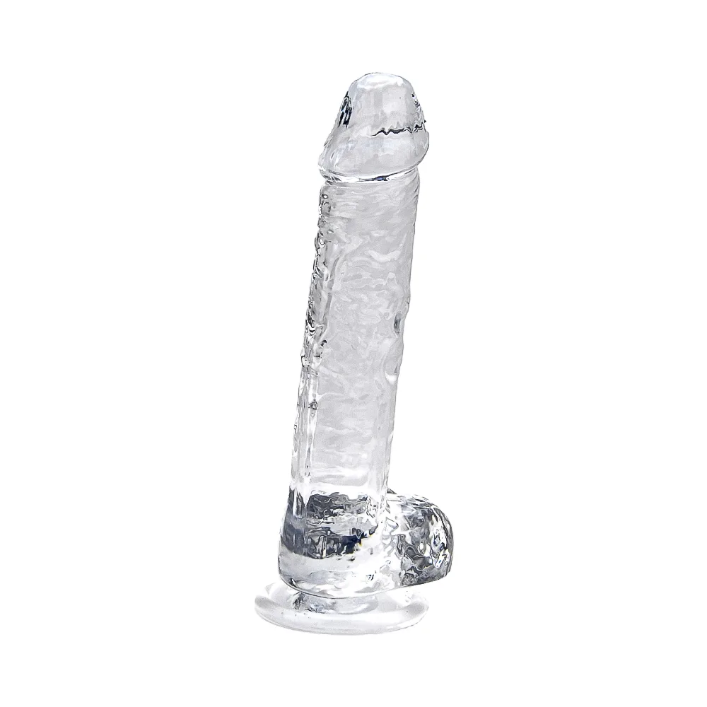 Loving Joy Dildo 7 Polegadas com Testículos Transparente