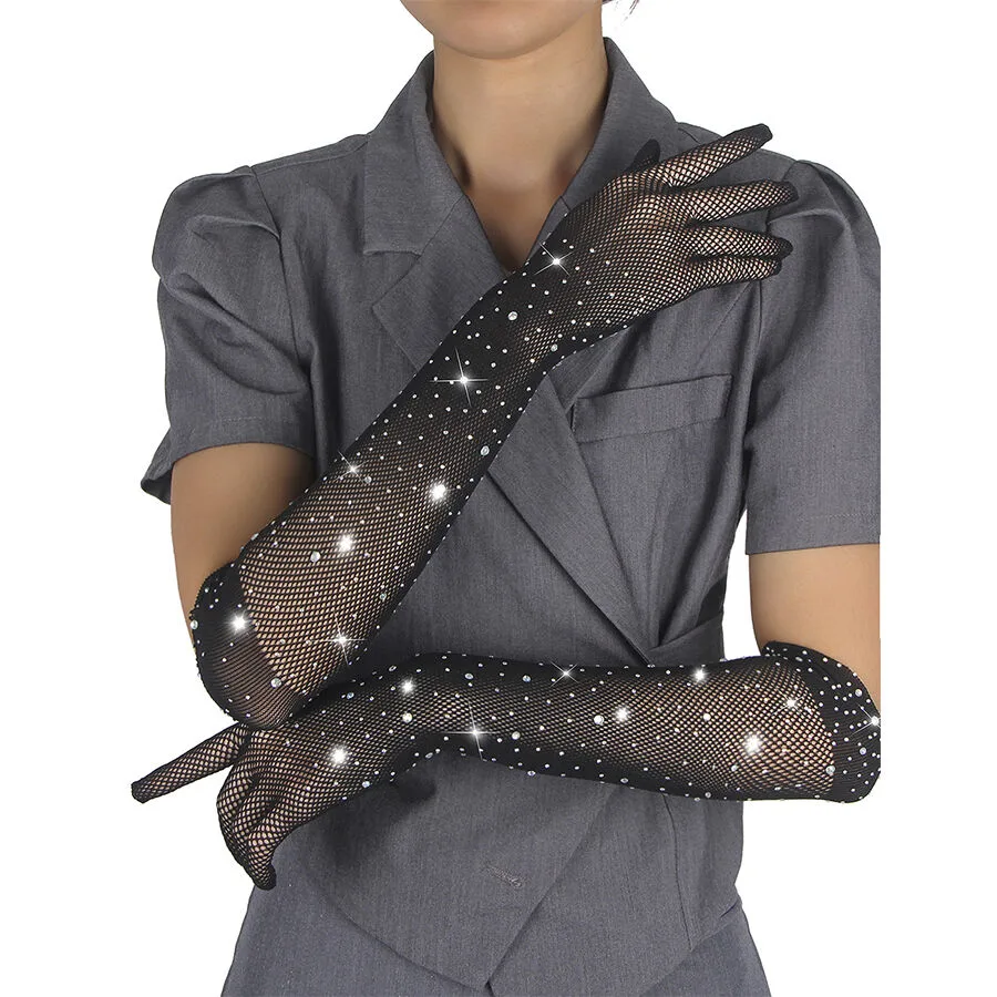 SUBBLIME - 957469 LUVAS SHINE TRANSPARENTES PRETAS S/M
