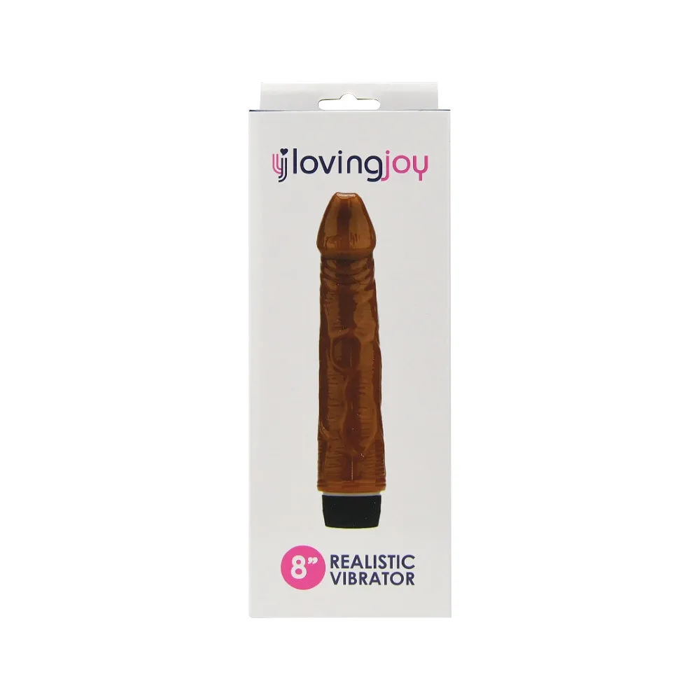 Loving Joy Vibrador Realista 8 Polegadas Castanho