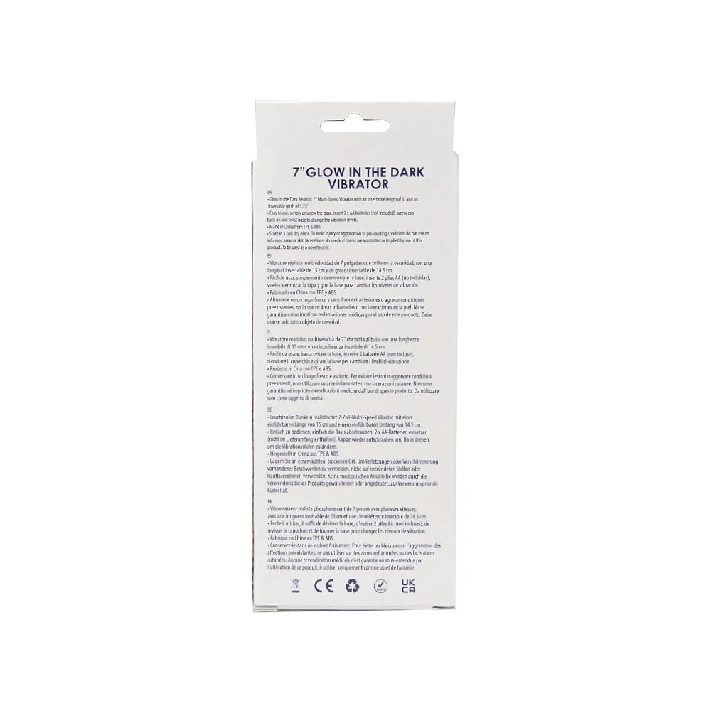 Loving Joy Vibrador Realista 7 Polegadas Brilha no Escuro