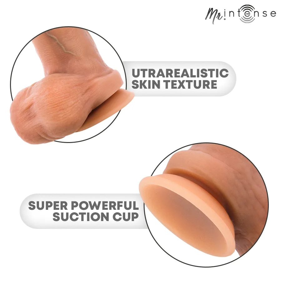 Mr Intense - Bruce XL Dildor de Silicone com Testículos 25,5 cm -Ø- 5,5 cm