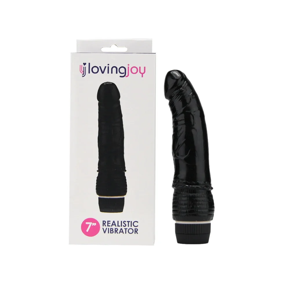 Loving Joy Vibrador Realista 7 Polegadas Preto