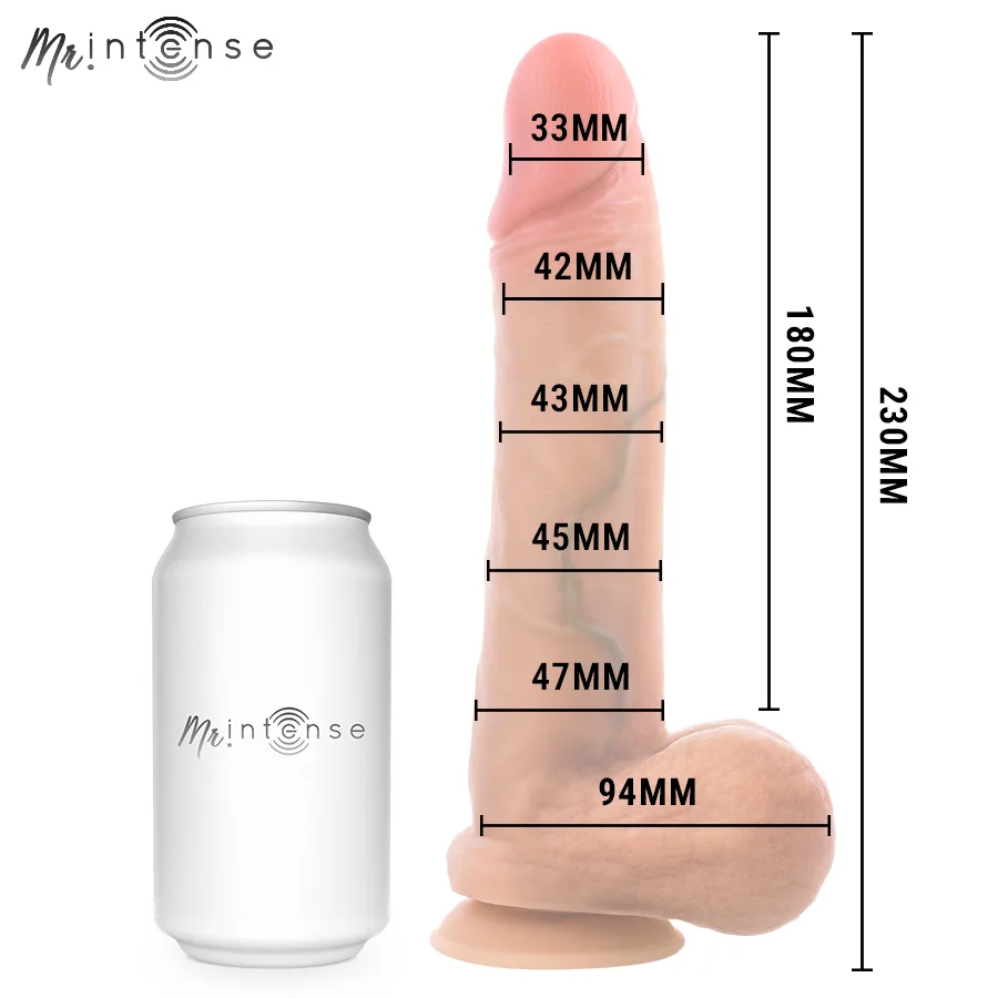 Mr Intense - Gary L Pénis de Silicone Ultra-Realista com Testículos 23 cm - Ø- 4,7 cm