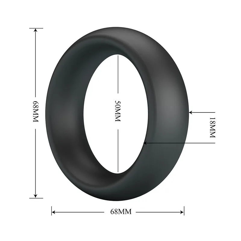 Crazy Bull - Elio Silicone Cock Ring Black