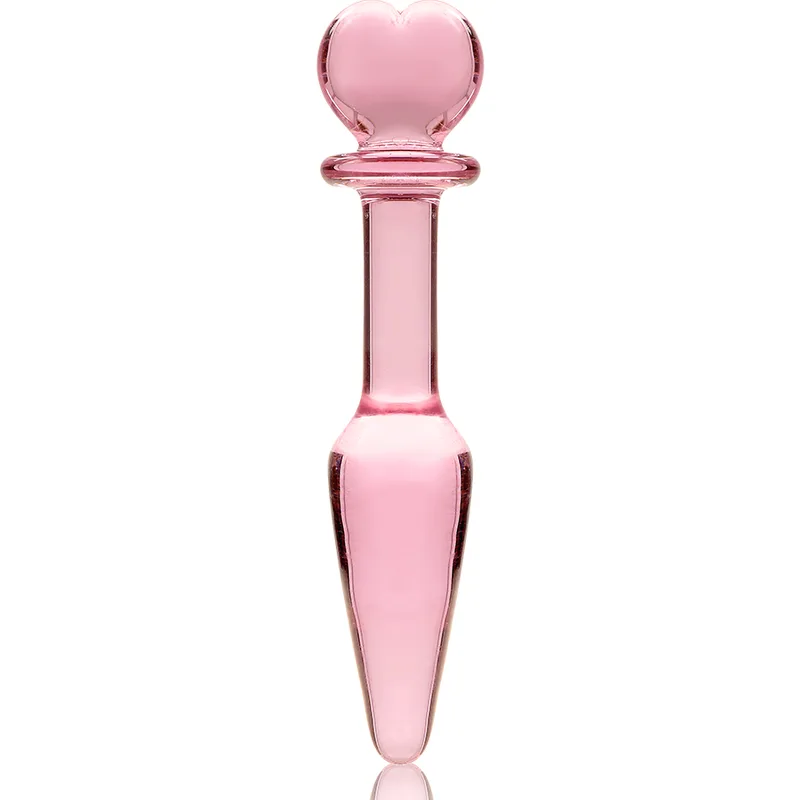 NEBULA SERIES BY IBIZA - MODEL 7 ANAL PLUG BOROSILICATE GLASS PINK 13.5 CM -O- 3 CM