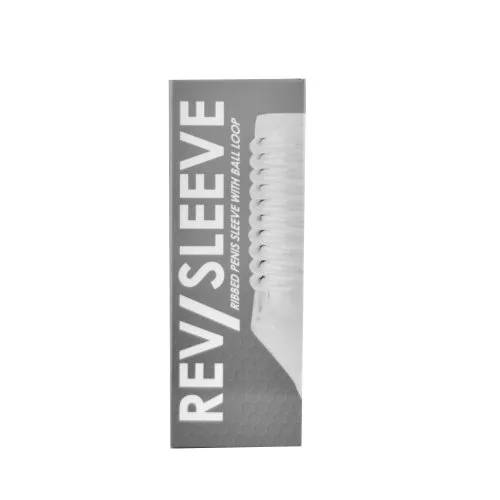 Rev-Sleeves Manga Peniana Estriada com Anel para Testículos