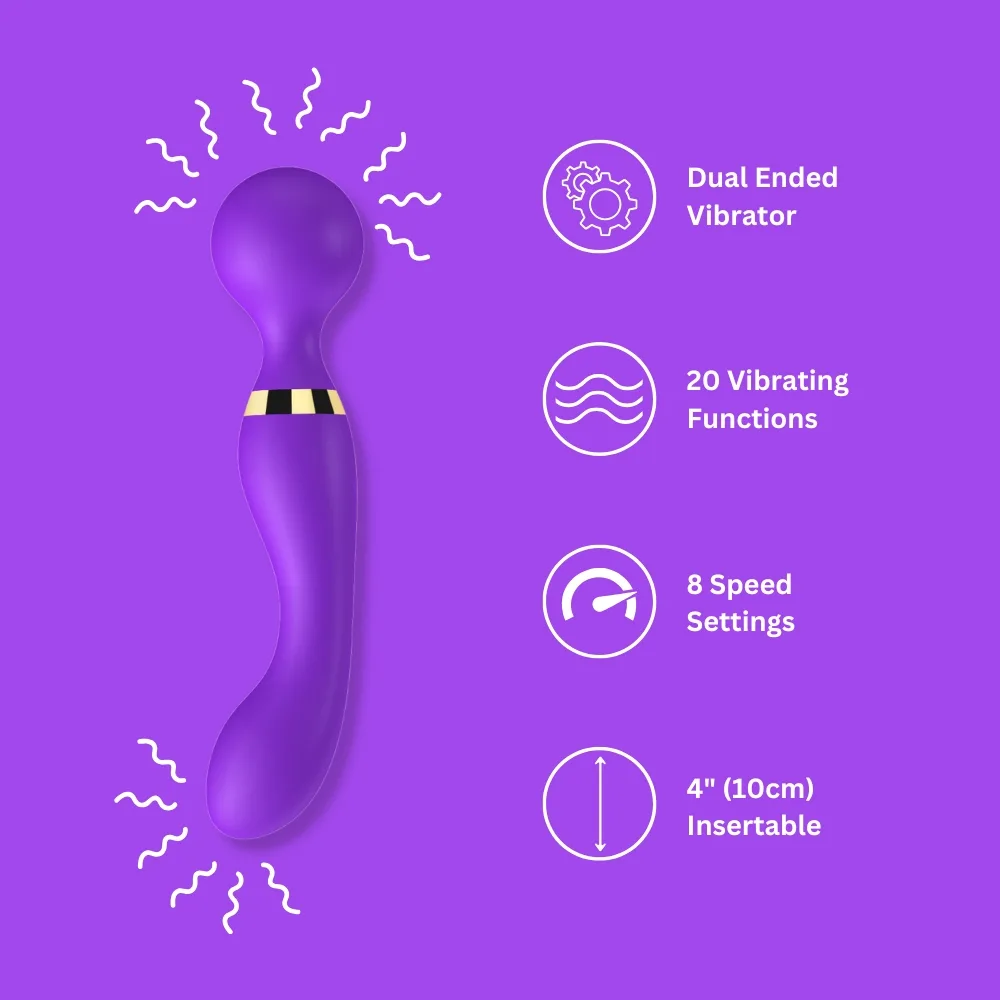 Loving Joy Vibrador Wand de Dupla Ponta