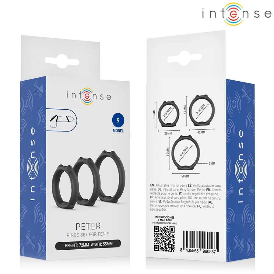 INTENSE - PETER CONJUNTO DE 3 ANÉIS PENIANOS MODELO 9