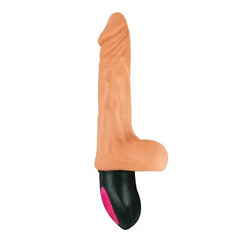 Dildo Vibratório Realista com Aquecimento 6.5 Polegadas com Testículos Pele
