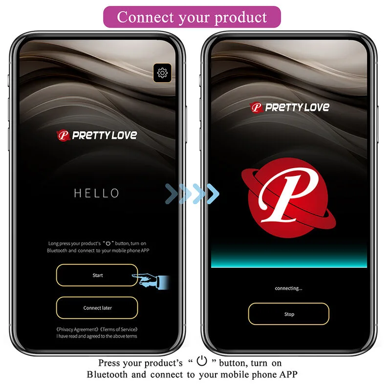Pretty Love - Vibrador de Ovo com Acionamento por Aplicativo Klay Roxo
