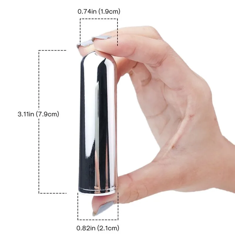 Armony - Bala Vibrador Prata 2,1 cm X 7,9 cm