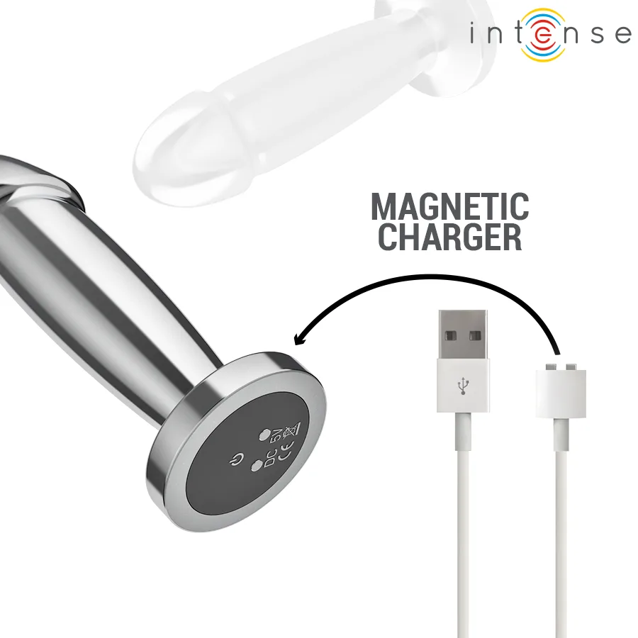 INTENSE - ANAL PLUG 10 VIBRATIONS METAL DILDO WITH REMOTE CONTROL S