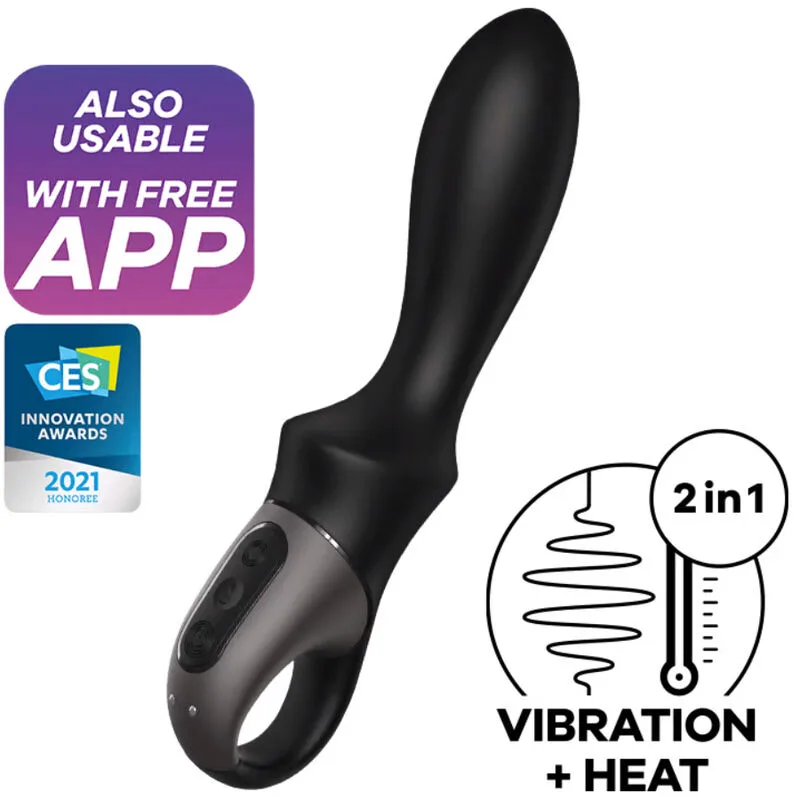 Satisfyer - Aplicativo Vibrador Anal Heat Climax Preto