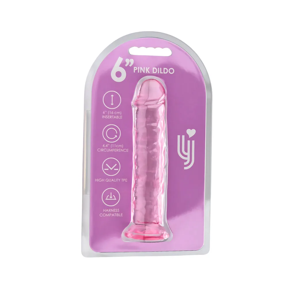 Loving Joy Dildo com Ventosa 6 Polegadas Rosa