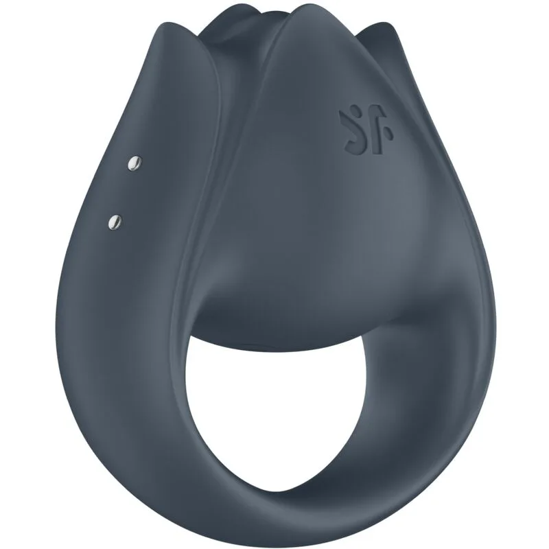 SATISFYER - PERFECT PAIR 2 MULTIVIBRATOR 2 IN 1 PENIS RING AND FINGER STIMULATOR GREY