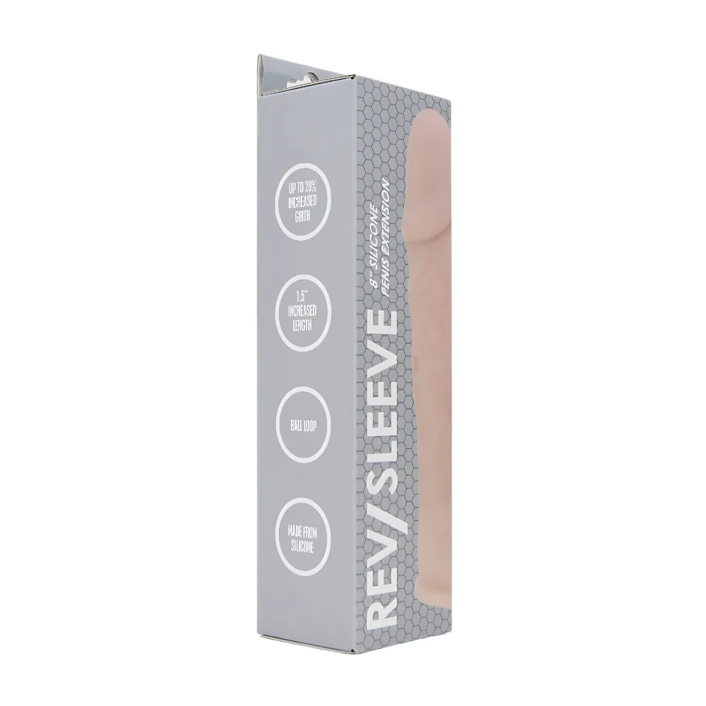 Rev-Sleeves 8 Inch Realistic Silicone Penis Extension Sleeve