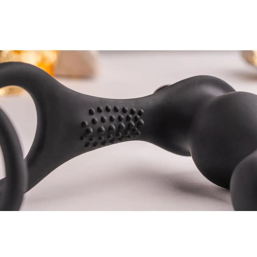ROCKS-OFF - PLUG ANAL RO-ZEN RRO COM ANEL VIBRATÓRIO PARA PÊNIS PRETO