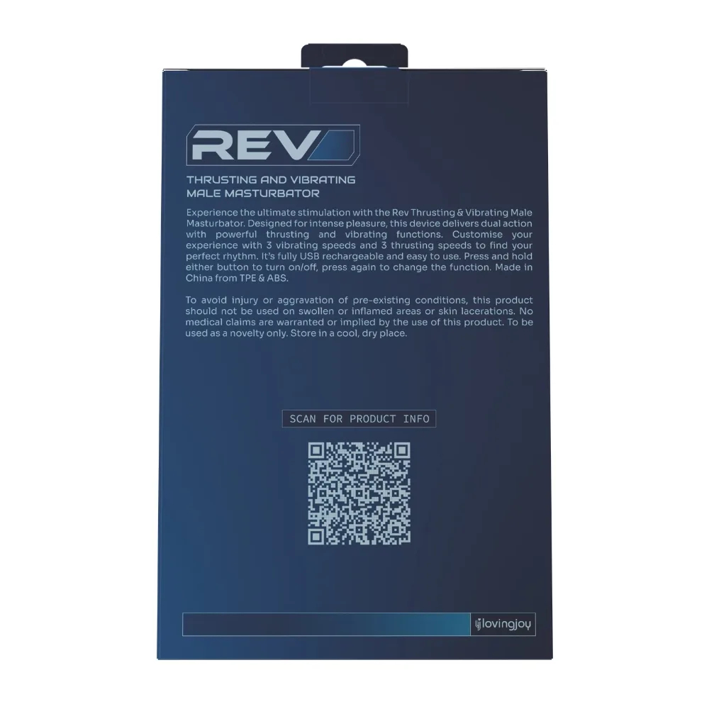 REV Thrusting and Vibrating Open Ended Male Masturbator