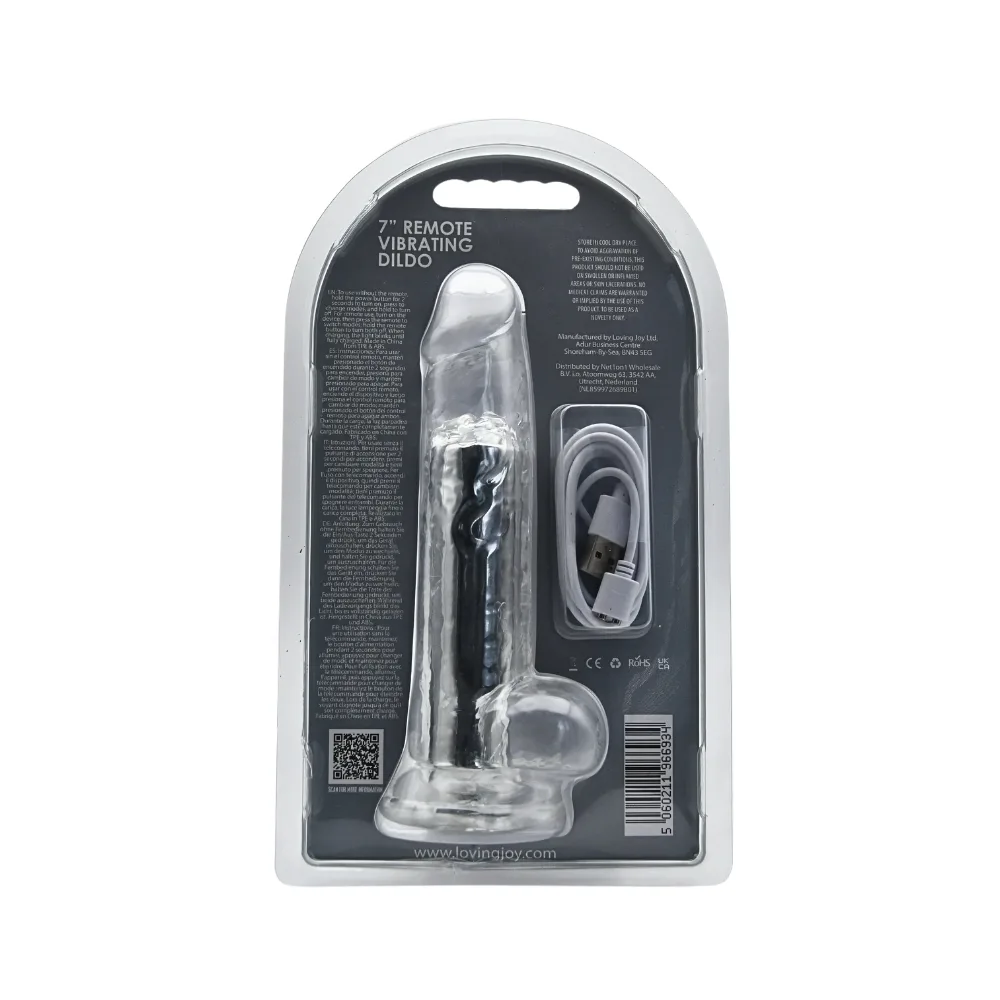 Loving Joy Dildo Vibratório com Controlo Remoto 7 Polegadas