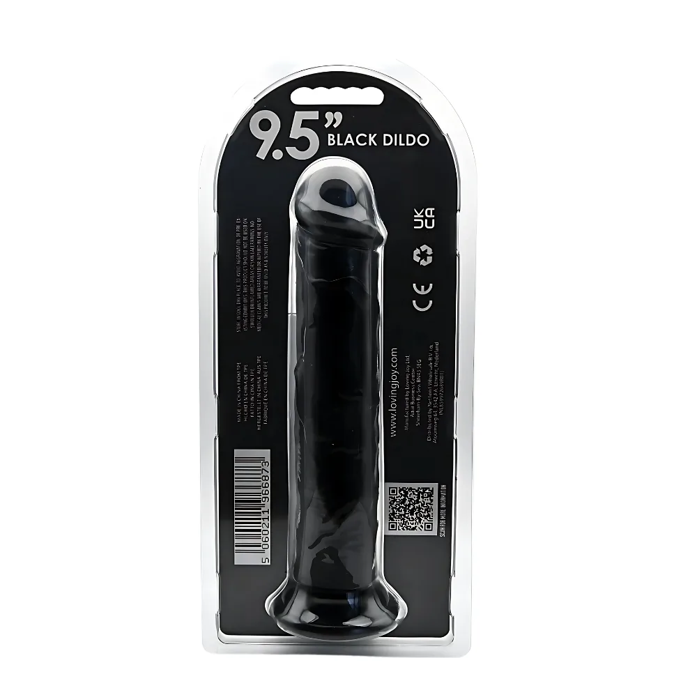 Loving Joy Dildo com Ventosa 9.5 Polegadas Preto