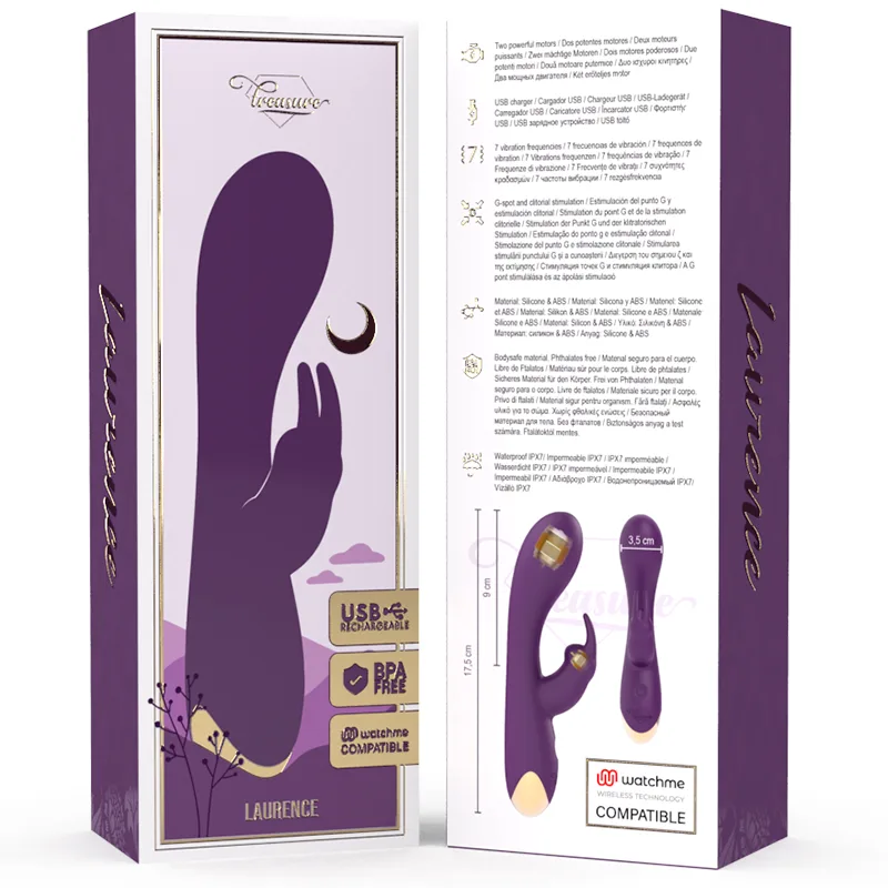TREASURE - LAURENCE VIBRADOR RABBIT + CONTROLO REMOTO WATCHME
