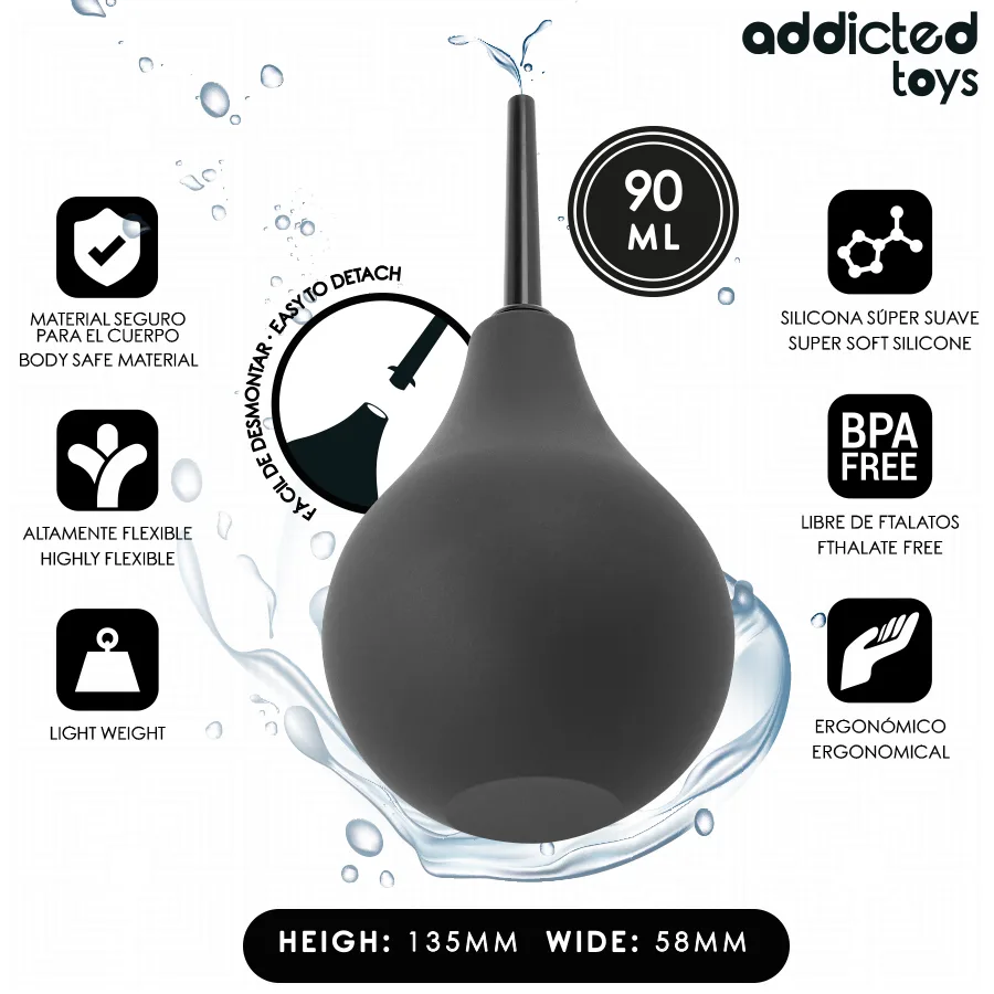 ADDICTED TOYS - LIMPADOR ANAL DE VIAGEM TAMANHO S 90 ML