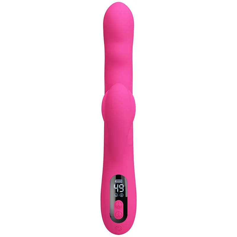 Pretty Love - Vibrador Coelho Multifuncional de Inverno com Display de LED Rosa