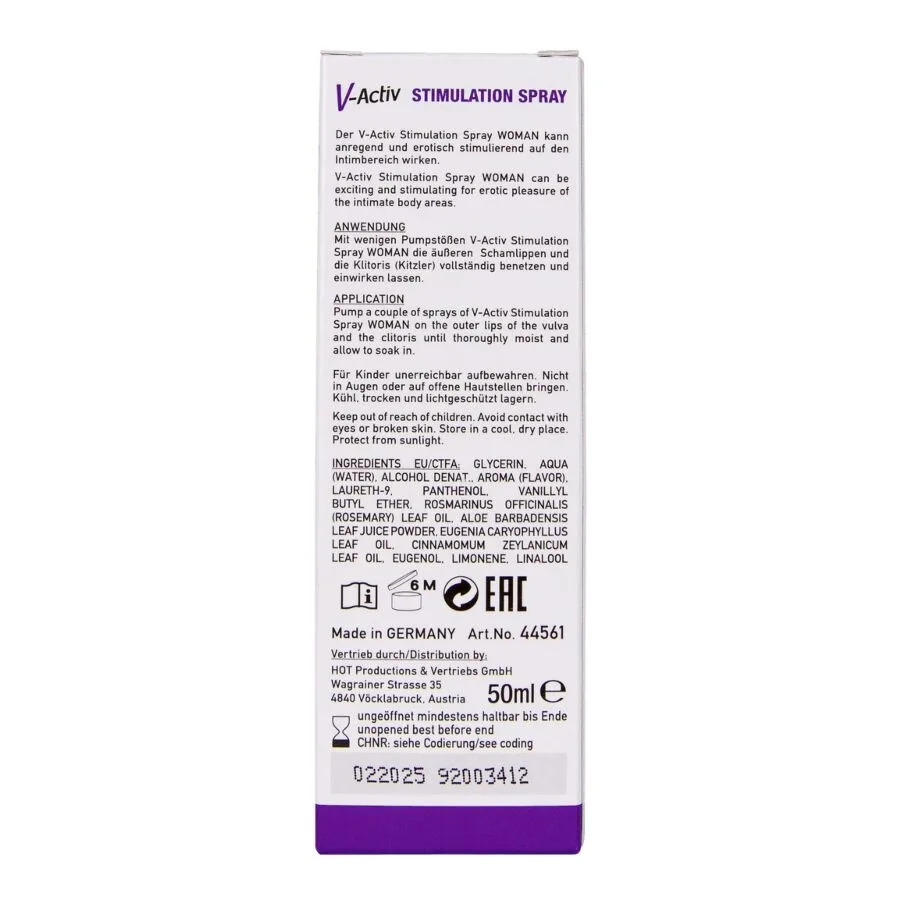HOT - SPRAY ESTIMULANTE V-ACTIV PARA MULHERES 50 ML